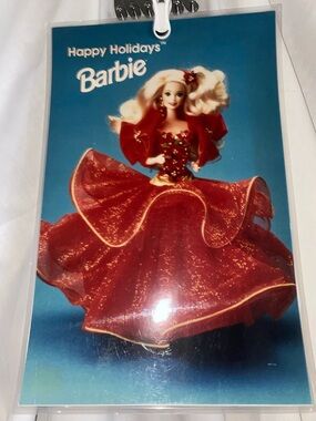 Vintage  Happy Holidays Barbie poster
